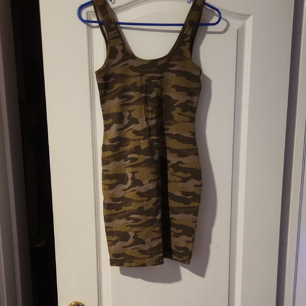 Express Camouflage Mini Dress